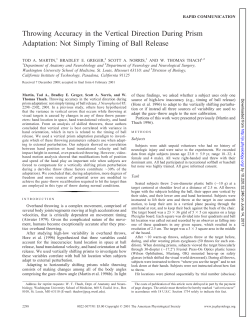 Throwing Accuracy in the Vertical Direction During Prism Adaptation