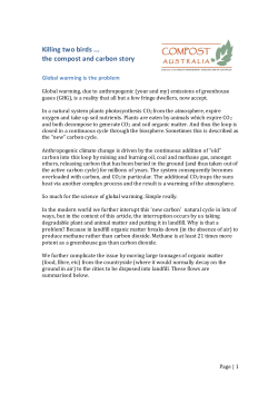 Killing two birds the compost and carbon story