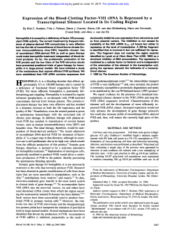 Expression of the Blood-Clotting Factor-VI11 cDNA