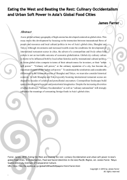 Eating the West and Beating the Rest