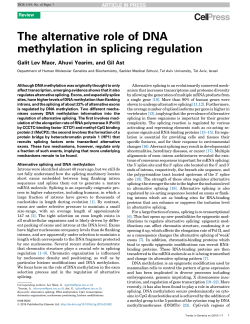 The alternative role of DNA methylation in splicing regulation