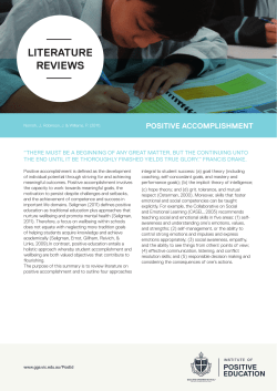 Positive Accomplishment - Geelong Grammar School