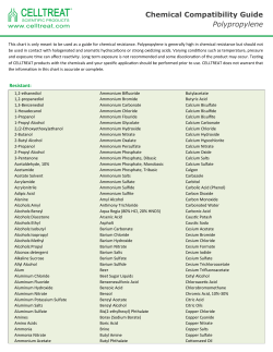 Polypropylene Chemical Compatibility Guide