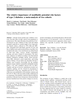 The relative importance of modifiable potential risk factors of type 2