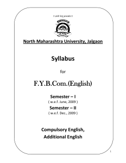 F.Y.B.Com. English