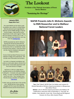 The Lookout - National Association of Forest Service Retirees