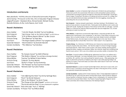 Program - Pittsburgh Center for the Arts