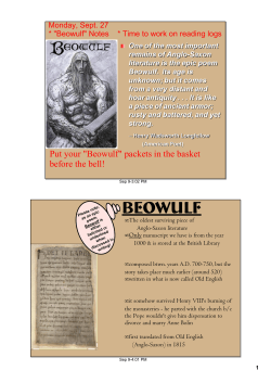 Beowulf Background Notes