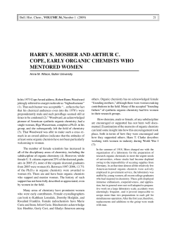 harry s. mosher and arthur c. cope, early organic chemists who