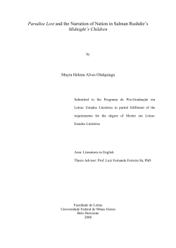 Paradise Lost and the Narration of Nation in Salman Rushdie`s