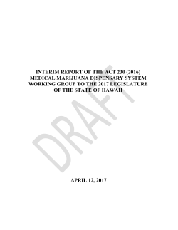 interim report of the act 230 (2016) medical