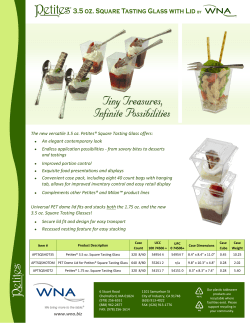 3.5 oz. Square Tasting Glass with Lid BY