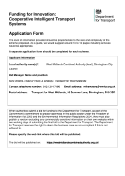 Funding for Innovation: Cooperative Intelligent Transport Systems