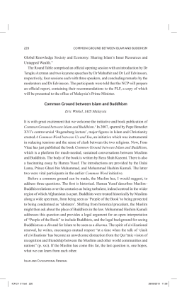 Common Ground between Islam and Buddhism
