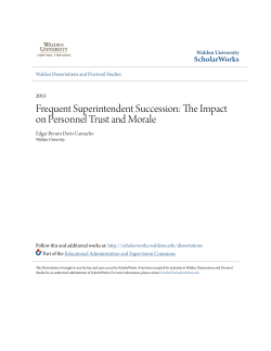 Frequent Superintendent Succession: The Impact on