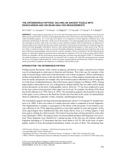 356 THE ARTEMIDORUS PAPYRUS - Journals at the University of