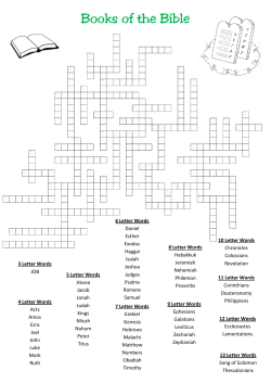 Fill in the Word Crossword
