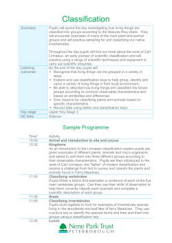 Classification - Nene Park Trust