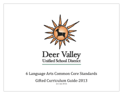 6th Grade Curriculum Document