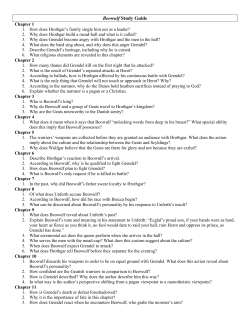 Beowulf Vocabulary