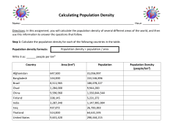 Calculating Population Density