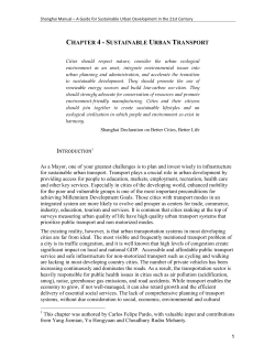 Chapter 4 - Sustainable urban transport