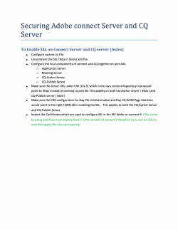 Securing The Four Components of Connect 9