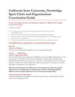 California State University, Northridge Sport Clubs and