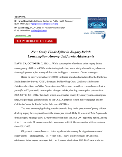 New Study Finds Spike in Sugary Drink Consumption