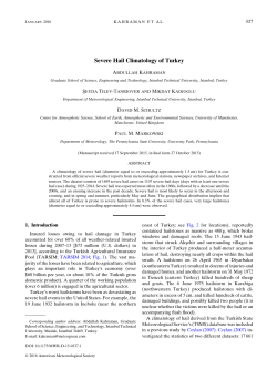 Severe Hail Climatology of Turkey - AMS journals
