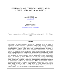 Legitimacy and Political Participation in Eight Latin American