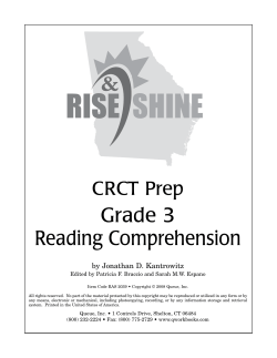 Grade 3 Reading Comprehension