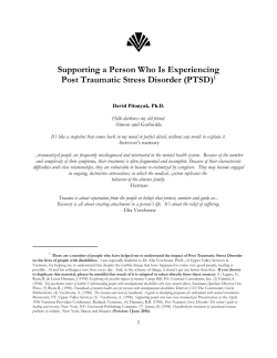 Supporting a Person Who Is Experiencing Post