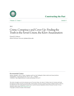 Crime, Conspiracy and Cover-Up - Digital Commons @ IWU