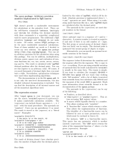 The apnum package: Arbitrary precision numbers implemented in