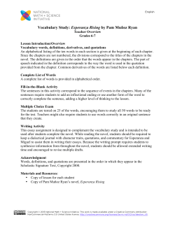 Esperanza Teacher Overview - National Math and Science Initiative