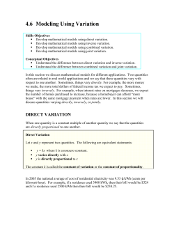 4.6 Modeling Using Variation