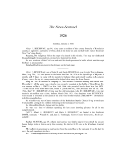 The News-Sentinel 1926 - Fulton County Public Library