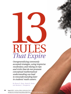 Handouts - National Council of Teachers of Mathematics