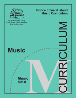Music 801A Curriculum - PrinceEdwardIsland.ca