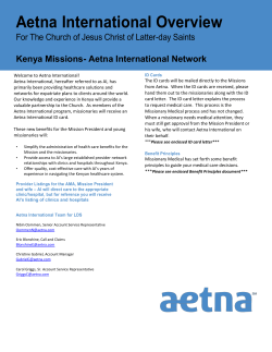 How the program works - Kenya