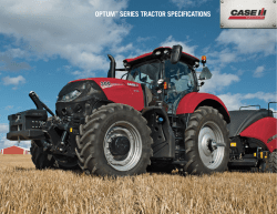 optum&trade; series tractor specifications
