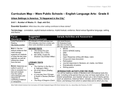 8&ndash;12 ELA Curriculum - Ware Public Schools