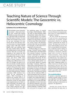 The Geocentric vs. Heliocentric Cosmology