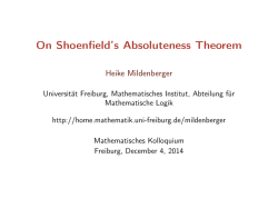 On Shoenfield`s Absoluteness Theorem