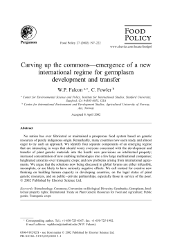 Carving up the commons&mdash;emergence of a new international