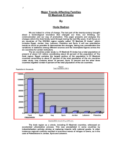 Major Trends Affecting Families El Mashrek El Araby By Hoda Badran