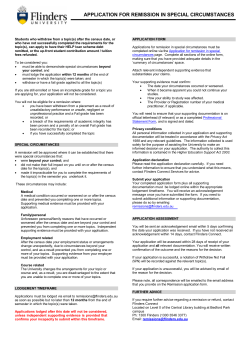 Remission guidelines - Flinders University