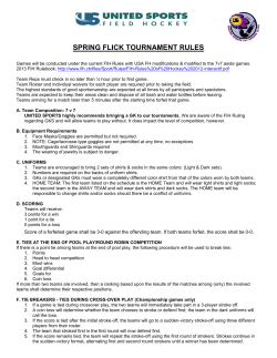 spring flick tournament rules