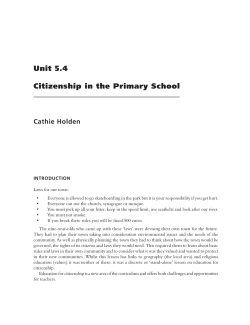Unit 5.4 Citizenship in the Primary School
